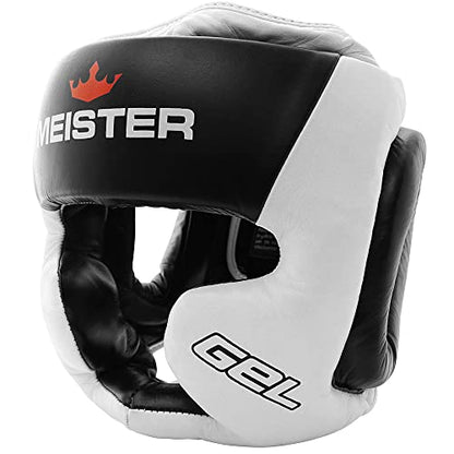 Meister Gel Full-Face Training Head Guard - White/Black/Red - size: XX-Large