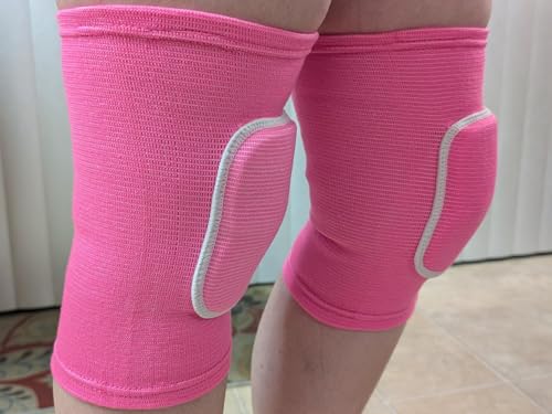 YYaaloa Knee Pads Sponge Knee Brace Breathable Flexible Elastic Knee Support for Volleyball, Dancing, Football, Yoga, Basketball, and Skating (Medium, Pink 1Pair) - color: Pink 1Pair