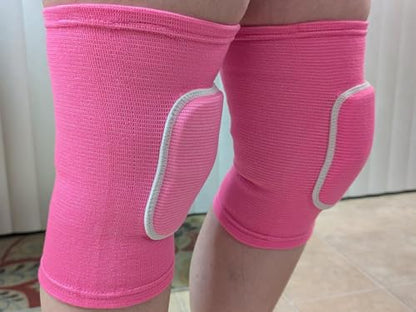 YYaaloa Knee Pads Sponge Knee Brace Breathable Flexible Elastic Knee Support for Volleyball, Dancing, Football, Yoga, Basketball, and Skating (Medium, Pink 1Pair) - color: Pink 1Pair