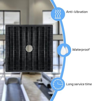 Anti Vibration Pads 4" X 4" X 7/9" Sound Isolation Rubber Heavy Duty Ribbed for Heavy Duty EVA Mechanical, HVAC, Air Compressor, Conditioner, Washer and Dryer, Treadmills Anti-Vibration Isolation Pads