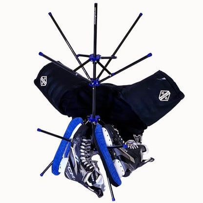 Hockey Gear Drying Rack - Heavy Duty Aluminum Collapsible Portable Sports Gear Drying Rack - Tree - Hockey Equipment Drying - Hockey Gifts - color: Red