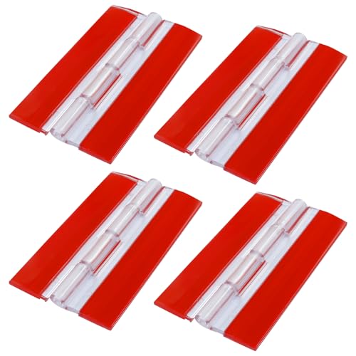 Hitefu Clear Acrylic Hinges, 75x45mm, 4 Pcs | Invisible, Self Adhesive, For Aquarium Lids, Cabinets, Display Stands & DIY Furniture - size: 75*45mm