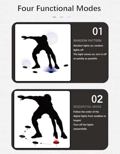 Sports Agility Lights Training Kit, Quick Response Training Lights Sports Reaction Lights, Sports Reaction Training Lights Speed for Athletes, Trainers & Fitness Trainers(4) - size: 4