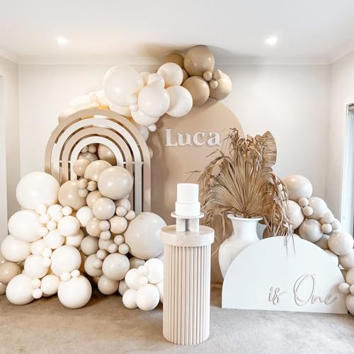 Voircoloria 66pcs White Sand Latex Party Balloons, 12inch - color: 01 Sand White, size: 12 inch - 66pcs