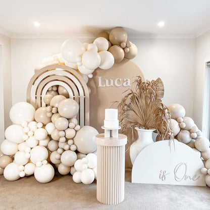 Voircoloria 66pcs White Sand Latex Party Balloons, 12inch - color: 01 Sand White, size: 12 inch - 66pcs