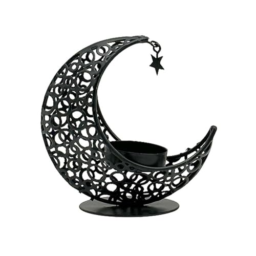 Elegant Moon Shaped Table Decor Metal Stand Soft Lighting for Couple Housewives and Interior Decor Enthusiasts Dining Table Decoration