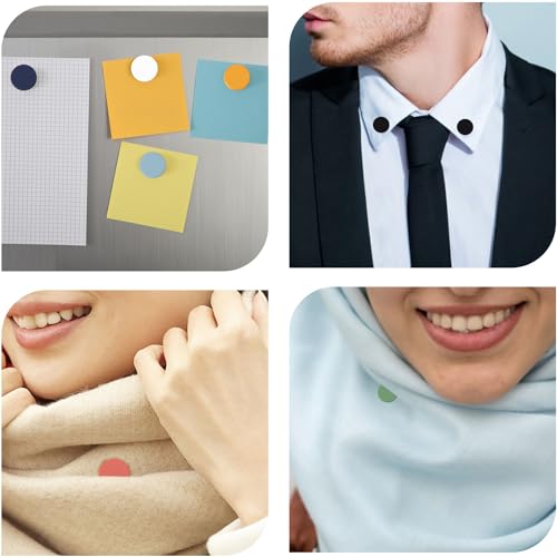 8pcs Hijab Magnetic Pins, Strong Hijab Magnets Multi-Purpose Colorful Magnetic Scarf Clasp Pinless Brooch Hijab Pins Buttons for Women Clothing Dress Scarves (Matte)