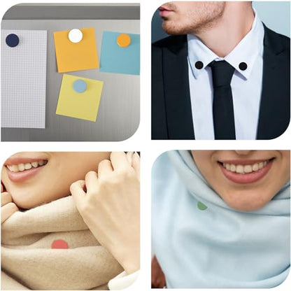 8pcs Hijab Magnetic Pins, Strong Hijab Magnets Multi-Purpose Colorful Magnetic Scarf Clasp Pinless Brooch Hijab Pins Buttons for Women Clothing Dress Scarves (Matte)