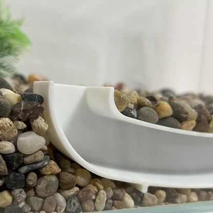 Aquarium Tunnel Shelter Tube, Fish Shrimp Cave Hideout for Aquariums, Acrylic Fish Viewing Tunnel, Shrimp Habitat Tube -White 7.8" X 1.8" X 1"