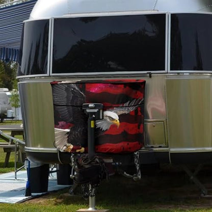 Eagle American Flag RV Propane Tank Cover for Travel Trailer Waterproof/Dustproof Camper Propane Tank Cover Double 20LB, Weather Resistant Gas Cylinder Cover - color: Eagle American Flag, size: Small-Double 20 LB