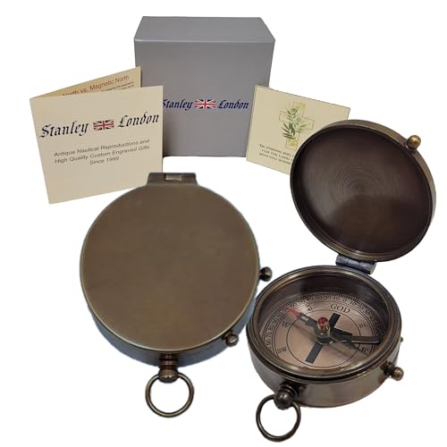 Personalized Compass Gift for Baptism, Confirmation | Religious Keepsake Engraved with Bible Verse | Optional Wood Box with Plaque Available | Gift Box Included - style: Design My Own