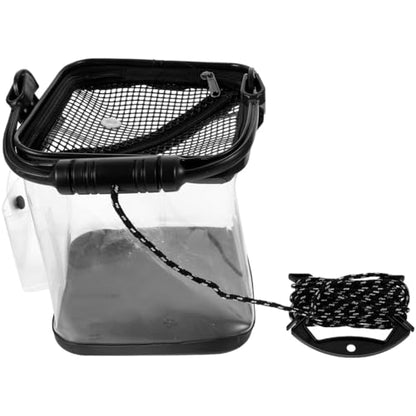 Outanaya Thickened Collapsible Bucket for Saltwater Fishing Live Bait Storage Oxygen Pump Pocket Handheld Eva Material
