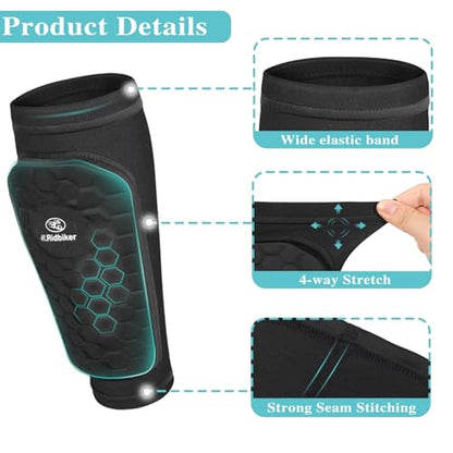 Soccer Shin Guards Shin Pads, Calf Compression Sleeve with Honeycomb Pads, Lightweight Shin Defender Shin Guards Kids for Adult Men Women, Boys, Girls, Youth - color: Green, size: Small