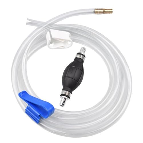 Manual Suction Hose Set for Vehicle Guide Oil and Water Transfer, Handheld Siphon Pump with Sturdy Tube for Aquarium, Car, and Industrial Fluid Suction