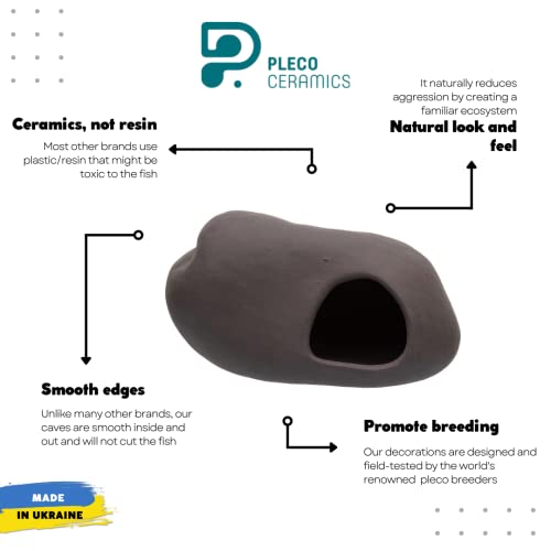 Cichlid Stone Decoration - Aquarium cave for Cichlids, Betta, Small Fish - Fish Tank Hideway Decor - Betta Toys Hideout Stones House (Stone Small)