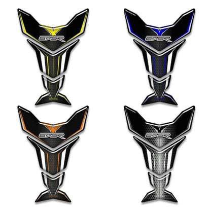 Motorcycle 3D Tank Pad Compatible with Triumph Street Triple Daytona 675 765R RS Stickers Gas Kit Knee Fish Bone Tank Pad Decals Fit for 675 765 R RS Stickers Decals Tank Protection Waterproof (A-15) - color: A-15