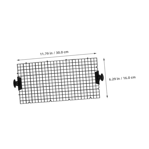 POPETPOP Aquarium Fish Tank Divider Grid Board with Suction Cups, Black 30x15cm, 8pcs Set for Aquarium Isolation and Fish Fry Separation in Home Or Breeding Tanks