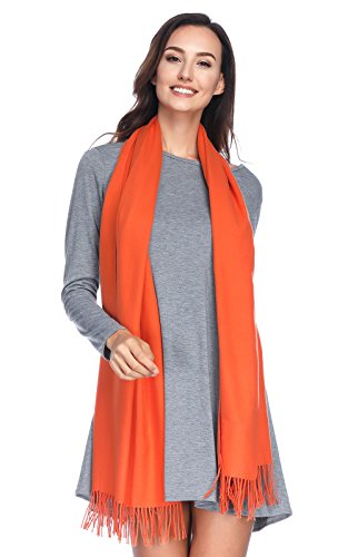 Pashmina Shawl Wraps Scarves Evening Dresses Wedding Bridesmaid for Women - color: Orange