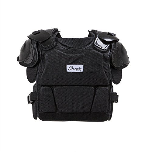 Champion Sports Low Rebound Foam Professional Model Chest Protector - 16" - Black