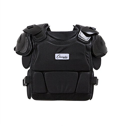 Champion Sports Low Rebound Foam Professional Model Chest Protector - 16" - Black