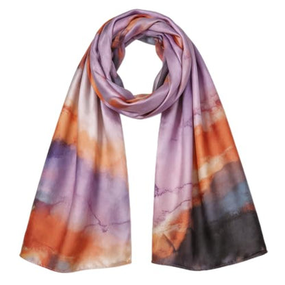 Hijab Scarf for Women Fashion Printed Modal Hijab Head Wrap Scarves Lightweight Long Scarf Shawls - color: Watercolor M