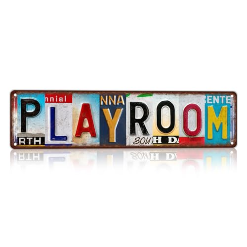 Vintage Playroom Street Sign Game Room Wall Decor - color: St-B-07