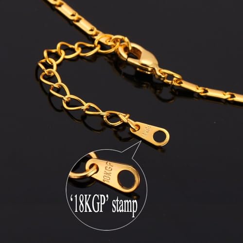 U7 Allah Pendant Necklace with Chain Platinum / 18K Gold Plated Muslim Jewelry Islamic Pendant - color: 01.Gold Iced Out
