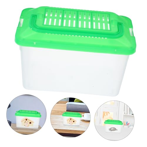 DECHOUS Handheld Pet Storage Box Transparent Turtle Habitat Fish Tank Lightweight Reptile Carrier for Hamsters Goldfish Turtles Versatile Easy to Optimal Airflow