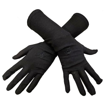 Muslims Arab Black Gloves for Women Sunproof Arm Covers Embroidery Long Arm Sleeves Full Finger Arabian Hijab Hand Gloves Long