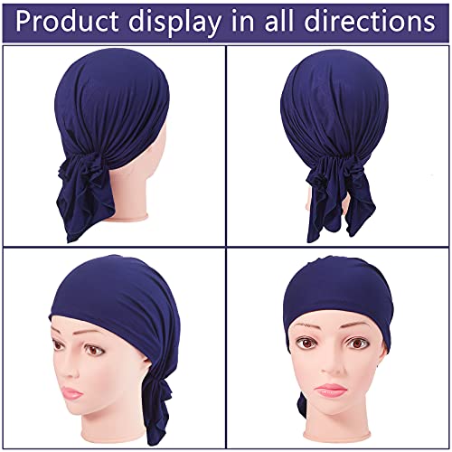 Syhood Slip on Pre Tied Head Scarves for Women - color: Soft Colors