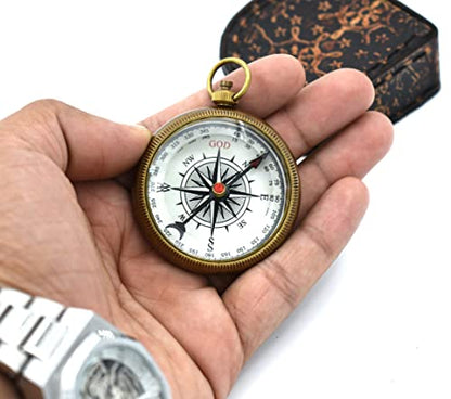 Be Strong and Courageous (Joshua 1:9) Brass Compass with wooden Box-Engraved Scripture Prayer Compass Religious Gift for Men & Women - Baptism, Confirmation, Communion Compass for Boys Graduation Gift - style: #3 Be Strong and Courageous Compass (Joshua 1