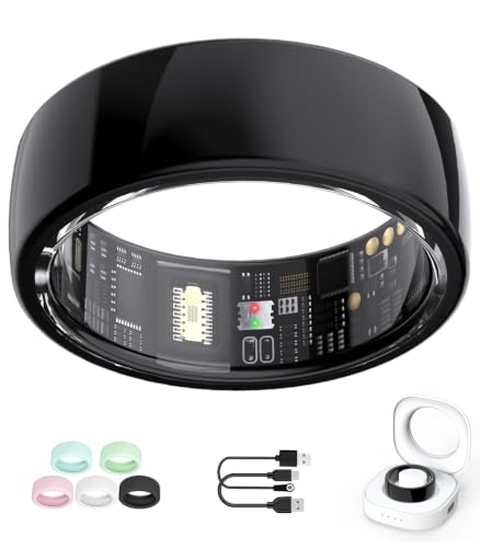 AI Smart Ring for Women Men, Health Ring with AI Health Analysis - color: Black, size: 7#