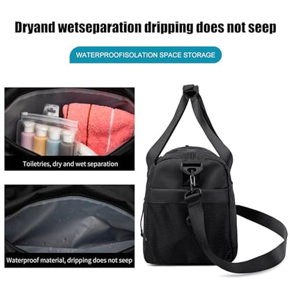 ARCTIC HUNTER AH Small Gym Bag Duffel Bag for Men Women with Shoe Compartment Ideal for Sports,Travel,and Overnight Trips, Athletic Gear Workout Weekender Bags, Black - style: Duffel Bag