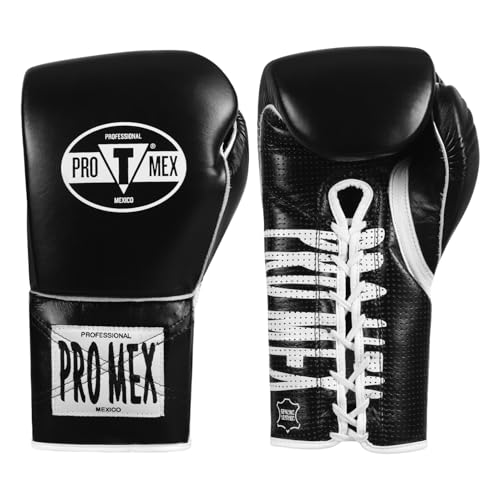 Title Boxing Pro Mex Professional Edge Lace Training/Sparring Boxing Gloves - color: Black, size: 16 oz