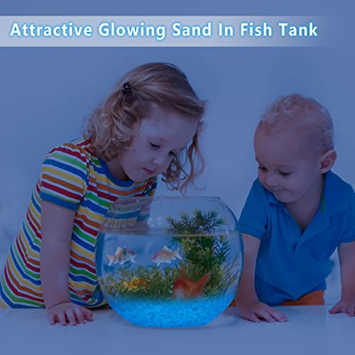 10000pcs 3-5mm Blue Glow Stones Glowing Aquarium Fish Tank Decorations and DIY Craft Luminous Pebbles Glow Sand Gravel Rocks for Vase Fillers - style: Blue