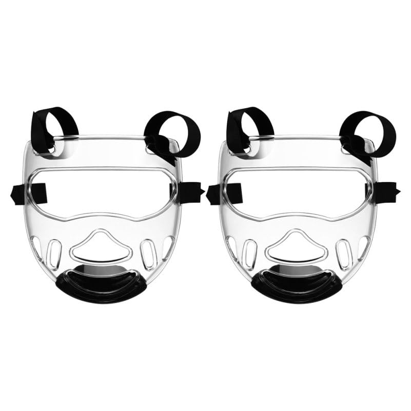 Toddmomy 2Pcs Detachable Face Protector Martial Art Headgear Sports Face Guard Sparring Protective Gear for Taekwondo Karate Training