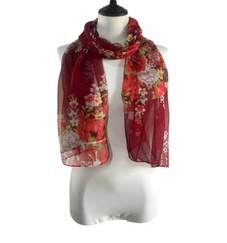 Acotavie Scarfs for Women Lightweight Fashion Scarves Print Floral Pattern Scarf Shawl Wraps - color: A04