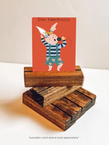 Bilingual Positive Affirmation Cards for Kids | Spanish and English Motivational Deck | 30 Empowering Cards for Students | Mindfulness, Self-Esteem, Relaxation, and More - style: kids