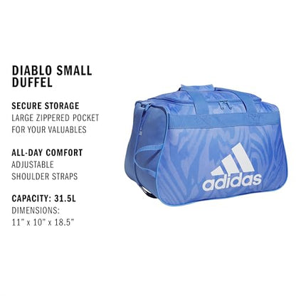 adidas Power Gym Bag – Lightweight Small Duffel, Lightwave Blue Fusion/White/Diablo, OSFA - color: Lightwave Blue Fusion/White/Diablo