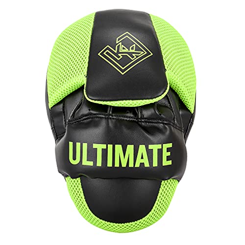 Macro Focused Curved Punching Mitts for Focused Hand Target Bag to Punch & Kickboxing, MMA Muay Thai Home Gym Training Pads for Men and Women - color: Green