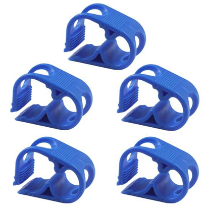 Plastic Tubing Hose Clamps, 1/4"-1/2", Blue, Pack of 5 | Adjustable Tube Clamp, Flow Control, Laboratory Pinch Valve, Shut Off Hose Clips