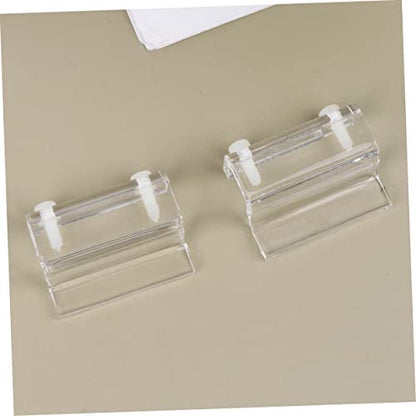 ORFOFE 4pcs Acrylic Fish Tank Cover Support Bracket Kit Durable Aquarium Rack for Open Tanks (White)