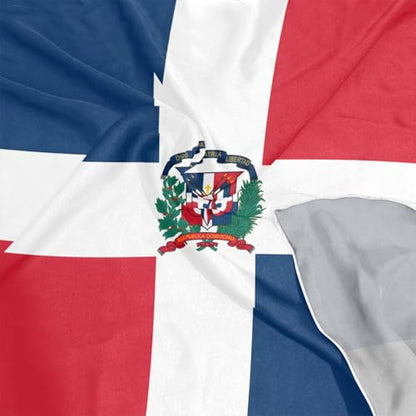 Women's Silk Scarf Square Satin Head Scarves Fashion Neck Scarf Hair Wraps Silk Bandana - color: Dominican Flag