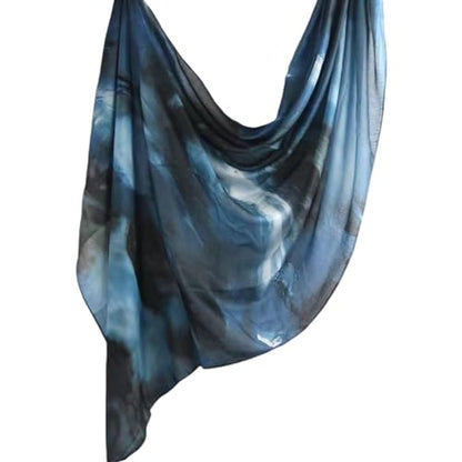 ZGMYC Watercolour Floral Printed Hijab Scarf for Women Soft Modal Cotton Instant Hijab Head Wraps Shawls Long Scarves - color: Color 11
