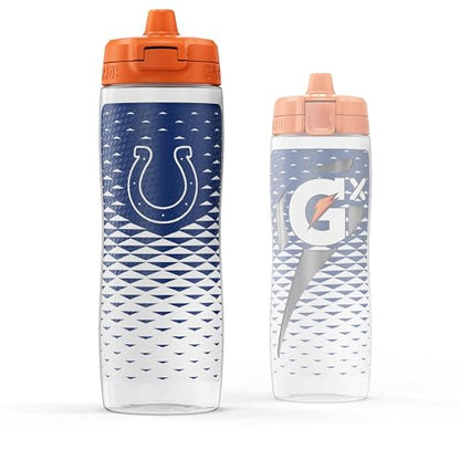 Gatorade Gx NFL Non-Slip Squeeze Bottles, 30 fl oz, Gx Hydration System - color: Indianopolis Colts