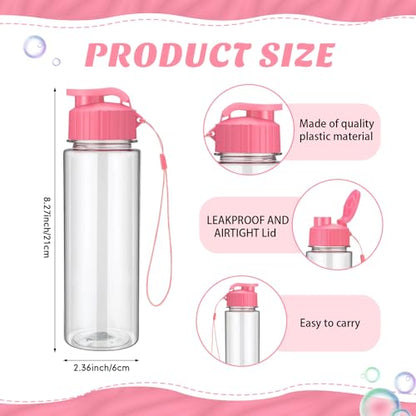 Mifoci 20 Pieces Water Bottle Bulk 17 oz Plastic Water Bottles Bulk Gym Sports Adults Reusable Large Bottles with Leak Proof Flip Top for Party Outdoor (Rose Red) - color: Rose Red