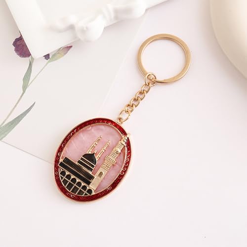 Pack of 2 Zincs Alloy Islamics Art Inspired Keychains Middle Eastern Moons Festival Cultural for Ramadans Eid