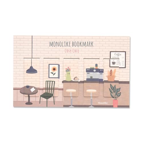 Monolike Magnetic Bookmarks Cosy Cafe, Set of 5 - color: Cosy Cafe
