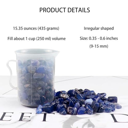 Aquarium Gravel 0.96LB Vase Filler Home Decor Fish Tank Crushed Stones Natural Pebbles Succulent Rocks Polished Irregular Shaped Bulk - Blue - color: Blue