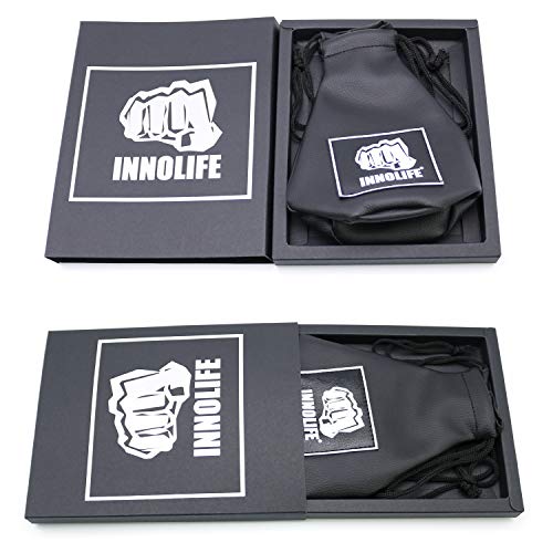 INNOLIFE Boxing Slip Bag, Dodge Hide Speed Bag Maize Ball Leather Ball for Reflex Training, Boxing, Kickboxing, MMA Pendulum Training, Red - style: Black (Without Filler)